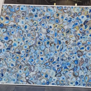 agate blue, blue agate, semi-precious, galleria of stone jewels, full slab, slab, blue, agate