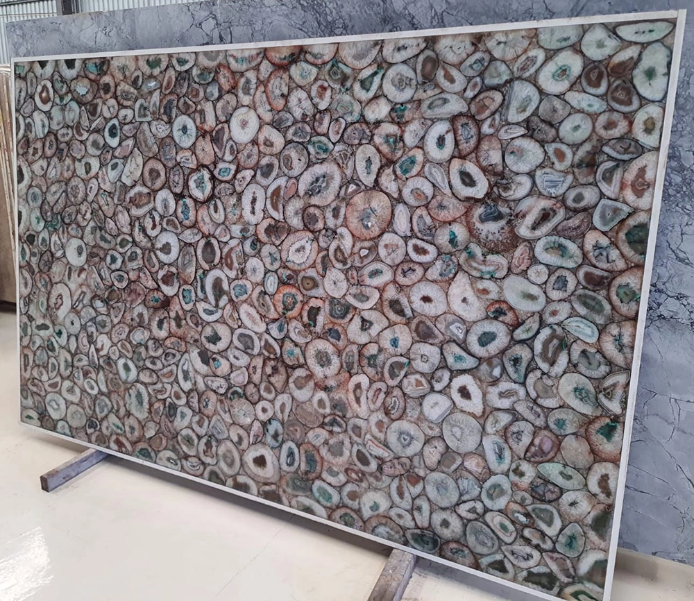 agate green, green agate, green, semi-precious stone, galleria of stone jewels, full slab, slab