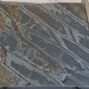 antique copper, quartzite, galleria of stone jewels, blue, grey, orange, full slab