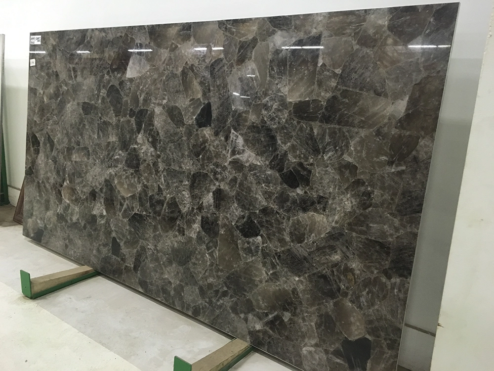 smokey quartz, full slab, stone, semi-precious stone